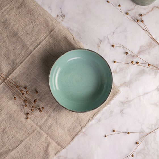 Тарелка суповая DAILY бирюзовый 18см