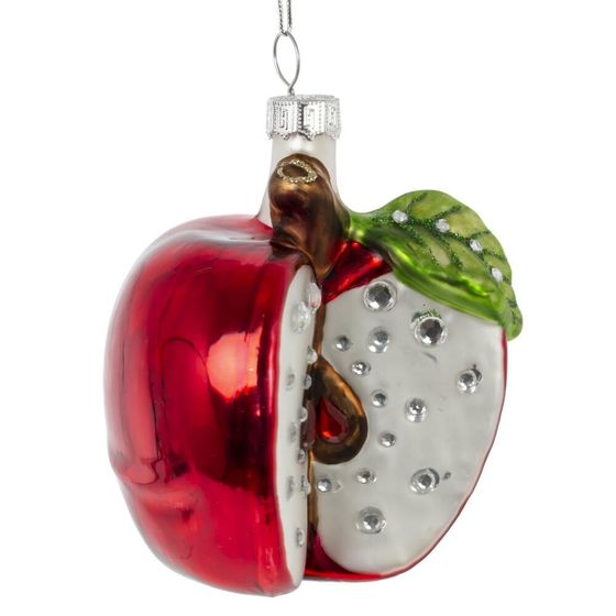Украшение новогоднее "Яблоко", L7 W6 H10 см