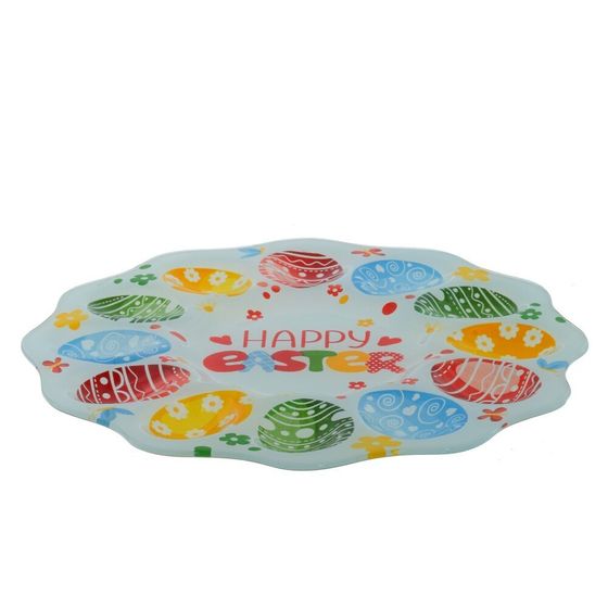 Тарелка для 12 яиц, L23,5 W23,5 H1 см