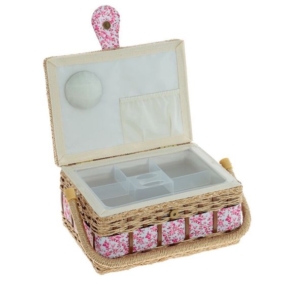 Шкатулка для рукоделия (с подносом и набором для шитья), Д28 Ш18 В13 см