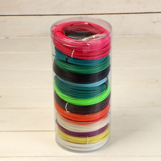 !Комплект в тубусе 3Д ручка с дисплеем розовая + пластик ABS 15 цветов по 10 метров