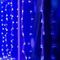 !Гирлянда «Водопад» 2 × 1.5 м, IP20, прозрачная нить, 400 LED, свечение синее, 8 режимов, 220 В