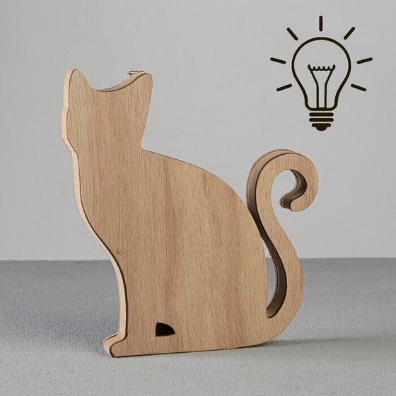 !09 Ночник «Котик», 17.2 х 18.9 см