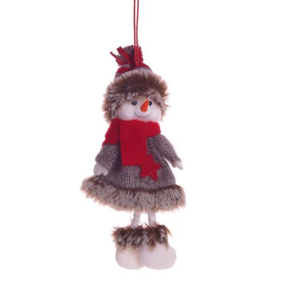 Изделие декоративное &quot;Снеговик в шубке&quot;, L8 W5 H19 см, 4в.