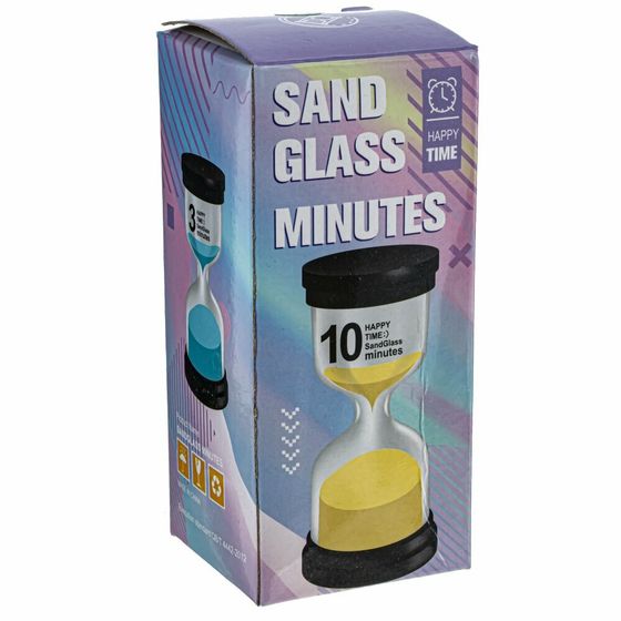 Часы песочные (10 мин.), Д4,5 Ш4,5 В10,5 см, 5в.