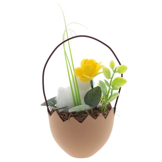 Изделие декоративное &quot;Корзина пасхальная&quot;, L10 W7,5 H16 см, 3в.