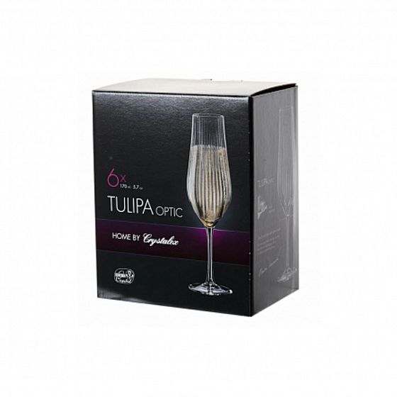 Набор бокалов для шампанского TULIPA OPTIC 6шт 170мл