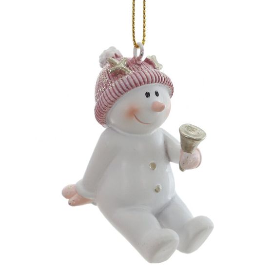 Фигурка декоративная подвесная &quot;Снеговик&quot;, L2,5 W5 H5 см, 2в.