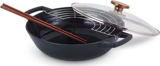 Patelnia Beka Wok żeliwny z pokrywką 30cm NORI / BEKA