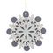 Украшение новогоднее &quot;Снежинка&quot;, L10 W0,5 H11 см, 3в.