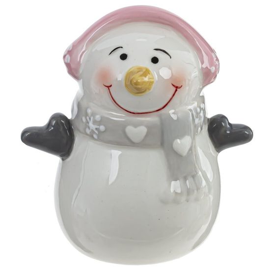 Фигурка декоративная &quot;Снеговик меломан&quot;, L6 W4,5 H7 см, 2в.