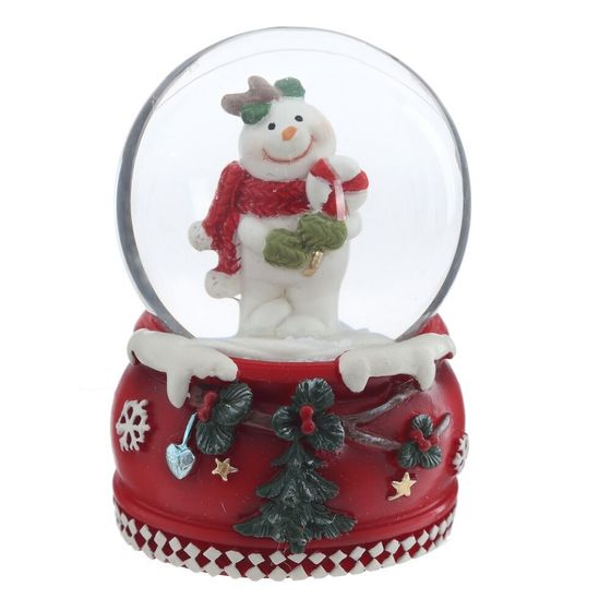 Фигурка декоративная &quot;Снеговик&quot; в стекл шаре, D 4.5 см, L4,5 W4,5 H6,5 см, 2в.