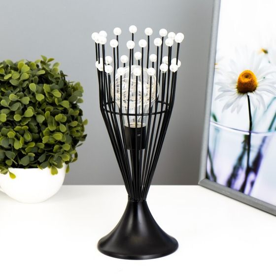 Ночник &quot;Кубок&quot; LED от батареек ААА чёрный 10х10х26,5 см RISALUX