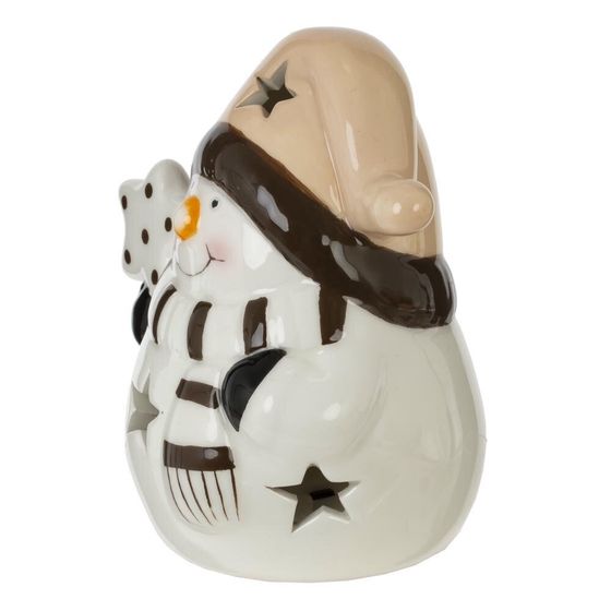 Фигурка декоративная &quot;Снеговик&quot; с подсветкой (LR44x2), L, L7,5 W6,5 H9 см