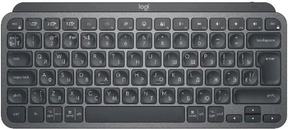 Клавиатура Logitech MX Keys Mini LED беспров. темно-серый/черный BT/Radio (920-010501)