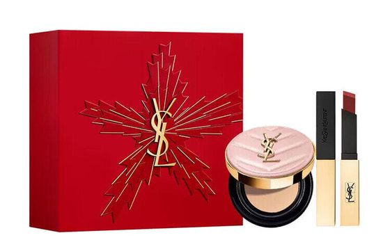 SAINT LAURENT Pink Air Cushion New Year Limited Foundation Travel Kit Makeup Sets Look