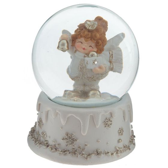 Фигурка декор в стекл шаре &quot;Ангелочек&quot;, D 6 см, L7 W7 H8,5 см, 3в.