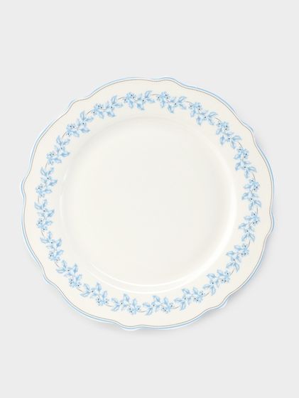 Тарелка WY Royal blue, d=20 см, фарфор, белая