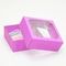 !НАБОР 2 ШТУКИ - Коробка сборная, крышка-дно, с окном, сиреневая, 14,5 х 14,5 х 6 см