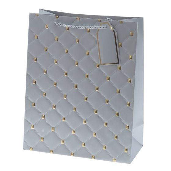 Пакет подарочный (бумага 210г/м2, блок 12шт), L26 W12 H32 см, 8в.