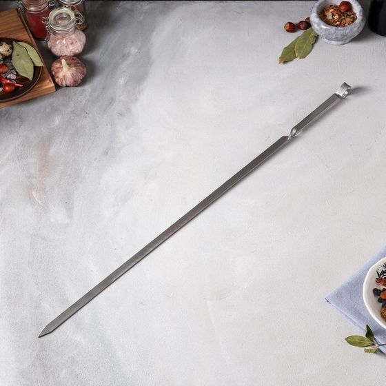 Шампур армянский, 62 см х 2 мм, металлическая ручка, рабочая часть 50 см