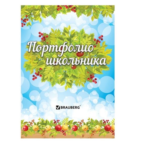 Портфолио школьника BRAUBERG, 16 листов: титульный лист, содержание, 14 разделов &quot;Окружающий мир&quot;