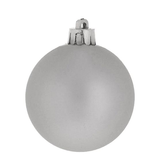 Набор из 6шт Украшение новогоднее Шар &quot;Вензель серебристый&quot;, D6 см, L11,5 W6 H17,5 см