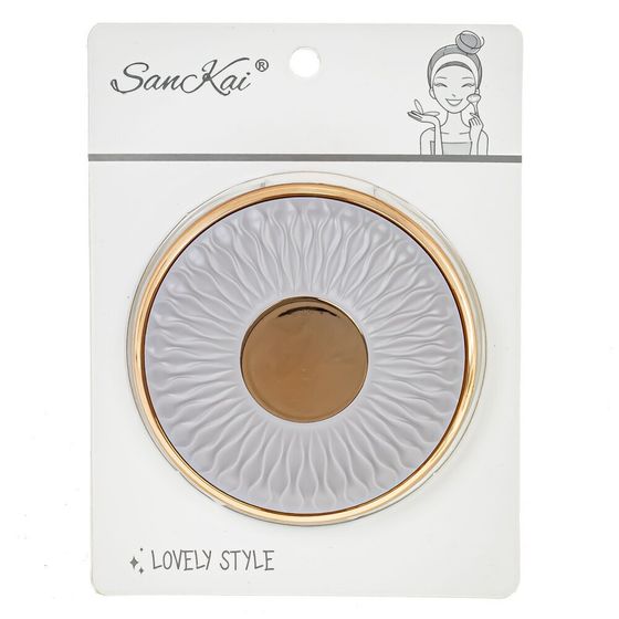 Зеркало карманное с увеличением, Д9 Ш9 В1,5 см