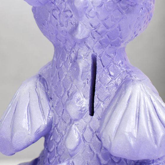 !09 Копилка "Дракончик" 18х10х10 см, цвет сиреневый