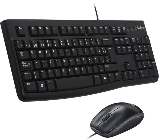 Клавиатура+мышь Logitech Desktop MK120 проводной черный (920-002561)