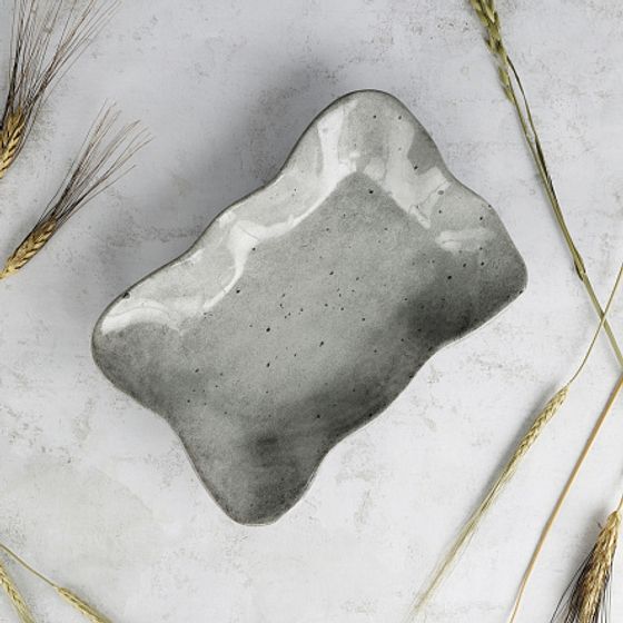 Блюдо овальное STONE DARK 26см