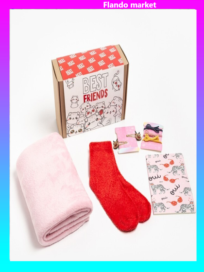 !09 Подарочный набор «Лучший друг», плед 85х100 см и аксессуары