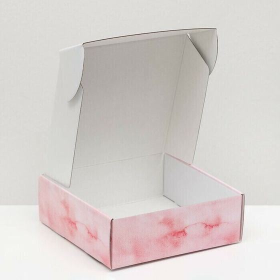 !09 Коробка (набор 2 штуки) самосборная &quot;Нежная любовь&quot;, 23 х 23 х 8 см.