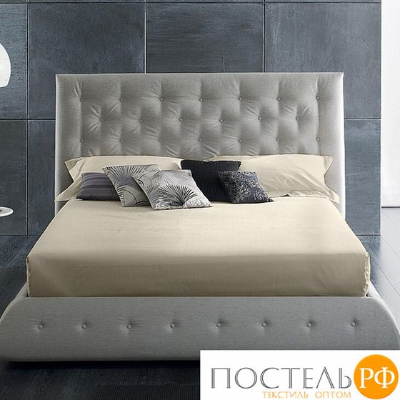 114911503-сгL12 Простыня Satin Luxe (без резинки) 220х240 бежевый
