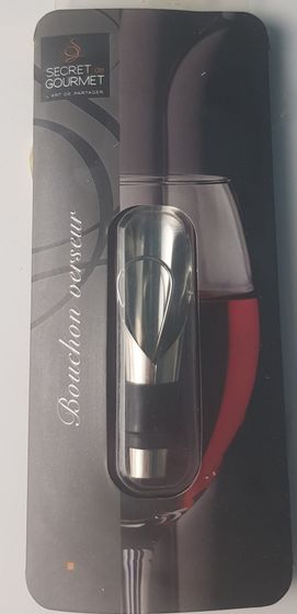 !09 Набор винный 2 предмета: Пробка для бутылки металл + Каплеуловитель нержавеющая сталь