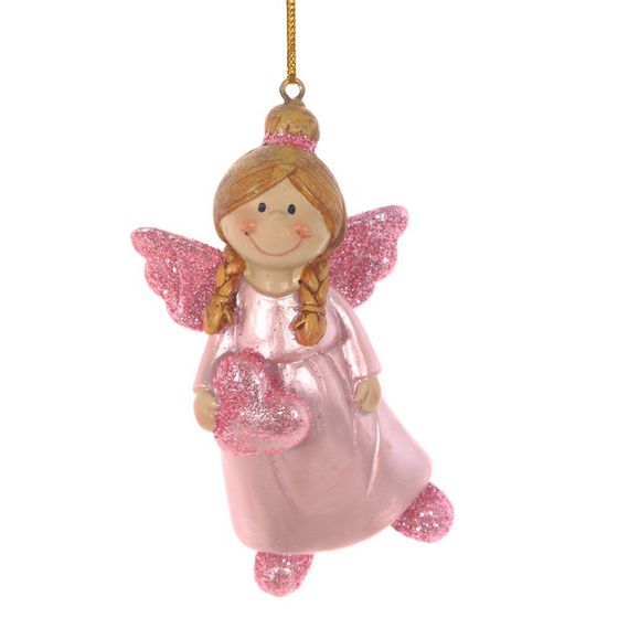 Украшение новогоднее "Ангелочек, L6 W4 H9,5 см, 2в.