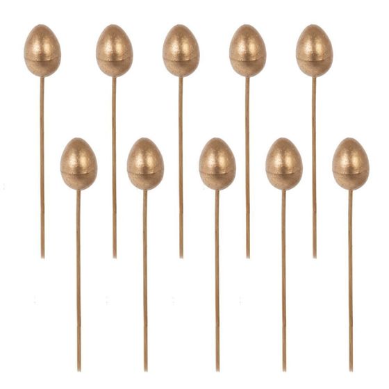 !09 Набор из 10-ти изделий декоративных (вставка) "Яйцо" (2,5*4), Д17 Ш3 В20 см