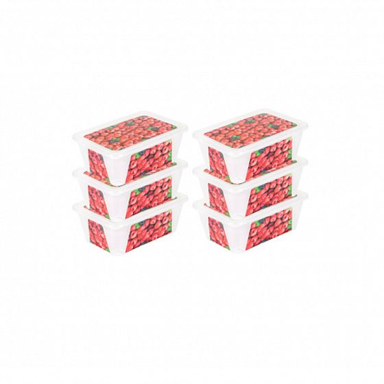 Набор контейнеров МАЛИНА 1.65л 6шт