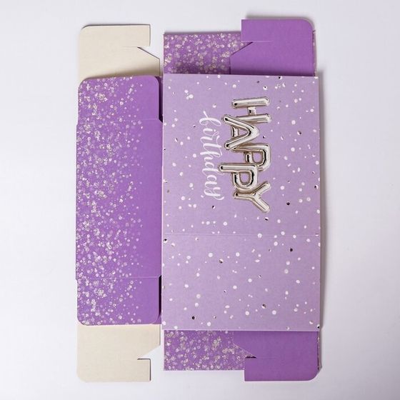 !Коробка складная Happy birthday, 2 штуки, 14 × 14 × 8 см