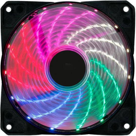 Вентилятор Oklick OG-CF120RGB2-BK RGB 120х120x25 черный 3-pin 4-pin (Molex) 23дБ Ret