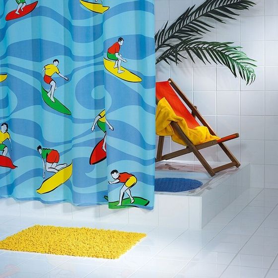 Штора для ванных комнат Maui, цветная, 180x200 см