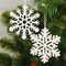 !09 Набор новогодних украшений (набор 3 штуки) : 2 штуки «Снежинка», цвет белый 9 см. + 1 штука &quot;Снежинка&quot; цвет серебро 10 см.