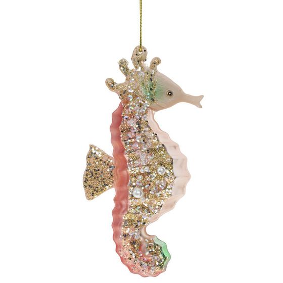 Украшение новогоднее &quot;Морской конек&quot;,  L7 W4 H13,5 см, 2в.