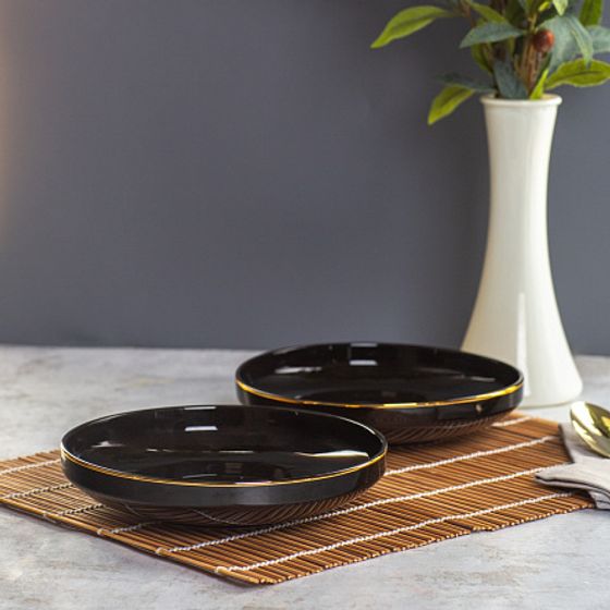 Тарелка суповая BLACK GOLD 19см