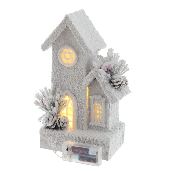 Изделие декоративное &quot;Домик&quot; c подсветкой (2хАА, н/п), L17 W10 H26 см, 2в.