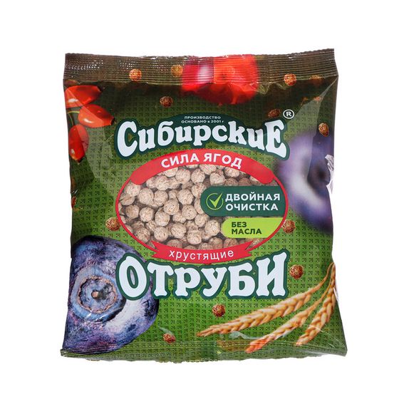 Сибирские отруби &quot;Сила ягод&quot;, хрустящие, 100 г