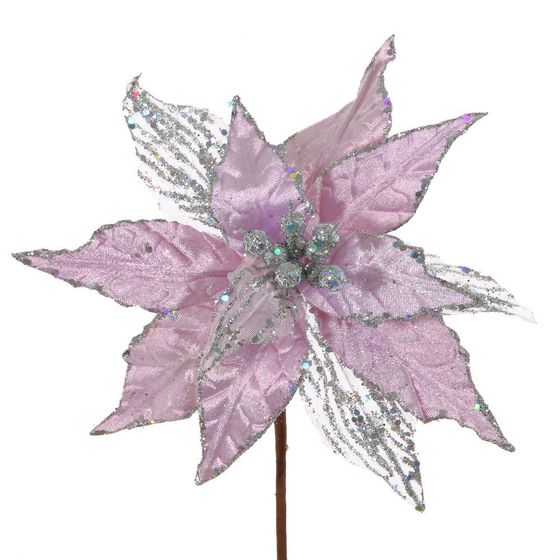 Цветок искусственный &quot;Пуансеттия&quot;, L22 W22 H38 см, 2в.