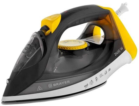 Утюг Brayer BR4003 2400Вт черный/желтый