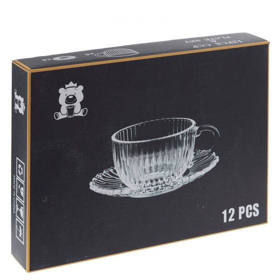 Набор из 6-ти чашек с блюдцами, 175 мл, L13 W13 H6 см