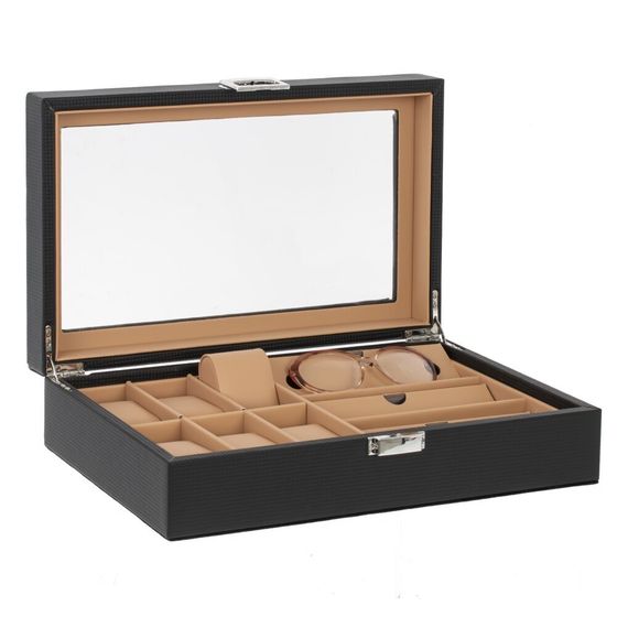 Шкатулка для часов и очков, Д35,5 Ш21,5 В9 см
